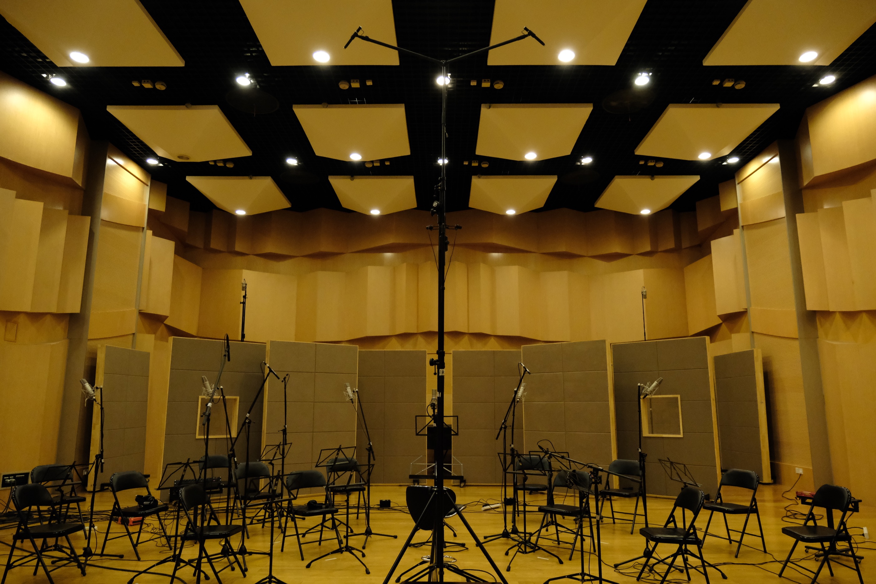 SlurME recording stage prepared for an orchestral session
